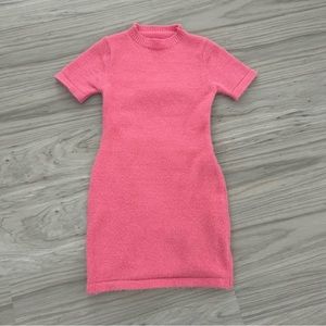 🔻🔻🔻sale Hot pink/ barbie pink fuzzy knit dress
